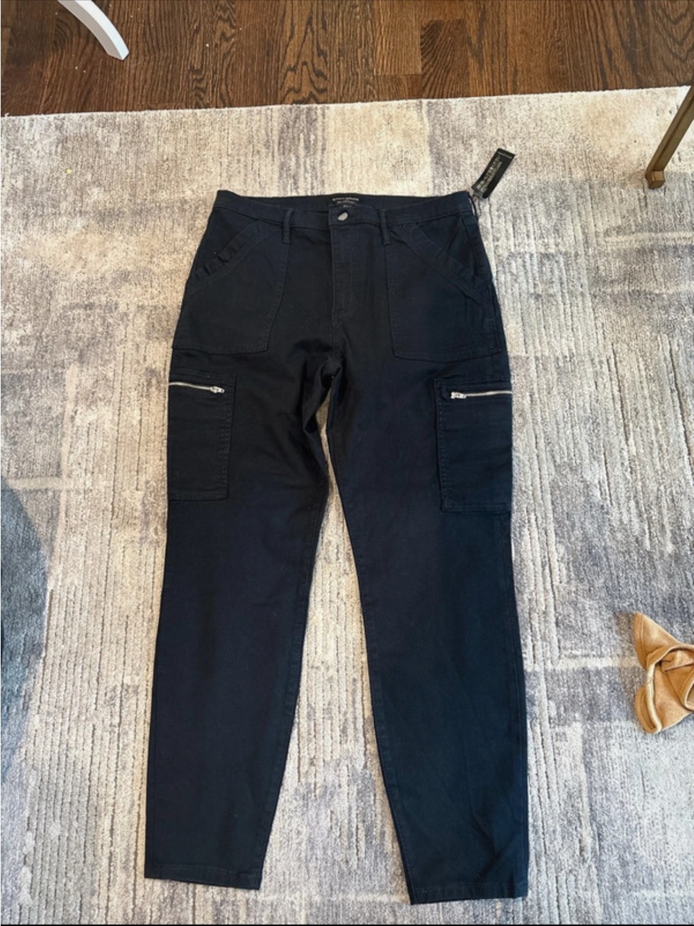 Banana Republic Black Cargo Tapered Pants